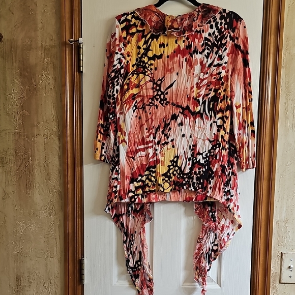 Colorful Abstract Patterned Cardigan - Picture 5 of 5